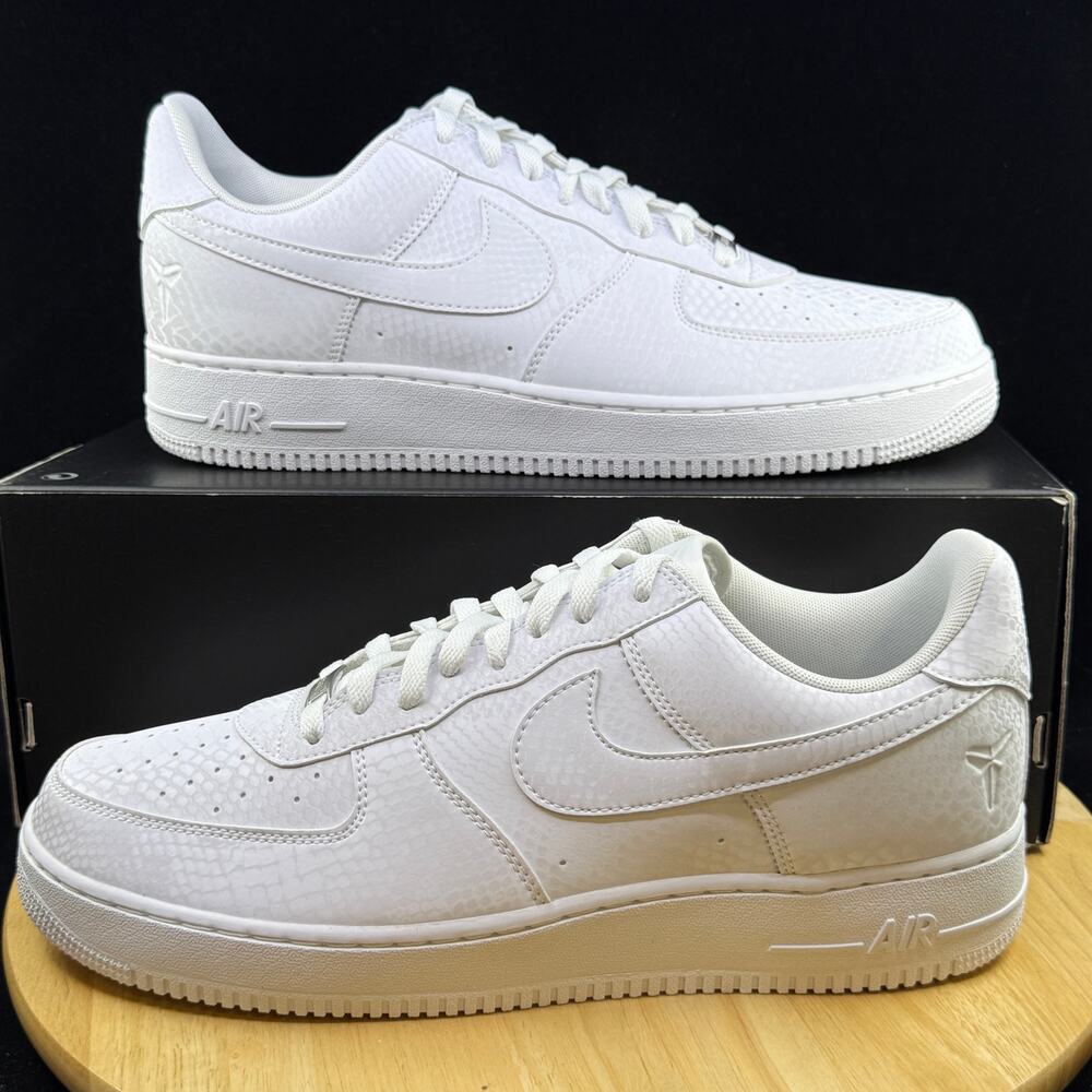 Nike Air Force 1 Low Mens Size 11.5 White Kobe Mamba Casual IB0018 100 NEW